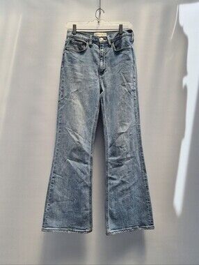 Aritzia Denim Forum Twiggy Flare Blue Jeans 27 70s Boho Retro Festival Western